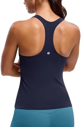 baydi clouduxi racerback workout tank tops for women navy blue