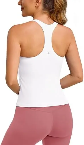 baydi clouduxi racerback workout tank tops for women white