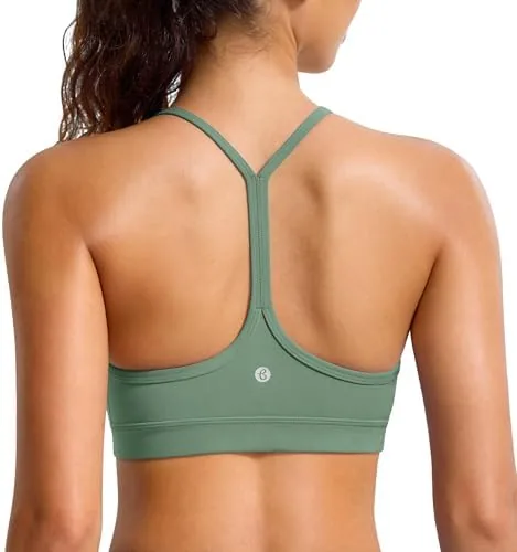 baydi clouduxi y back sports bras for women light support racerback yoga bra a c cups mineral green